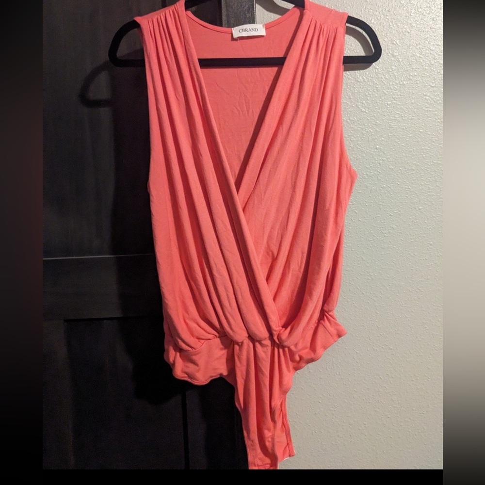 Faux wrap style tank bodysuit